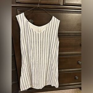 Mia & Tees blue & white stripe dress size small